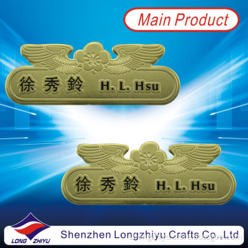 Custom Gold Name Badge for Staff, Staff Name Badges (LZY-2013000030)